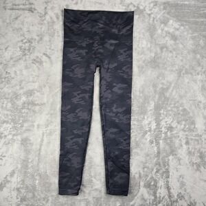 Spanx Womens Look at Me Now Seamless Leggings FL3515 Black Camo Sz‎ Large